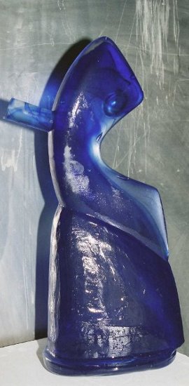 Envol bleu en verre optique de Lucien WERCOLLIER 1999