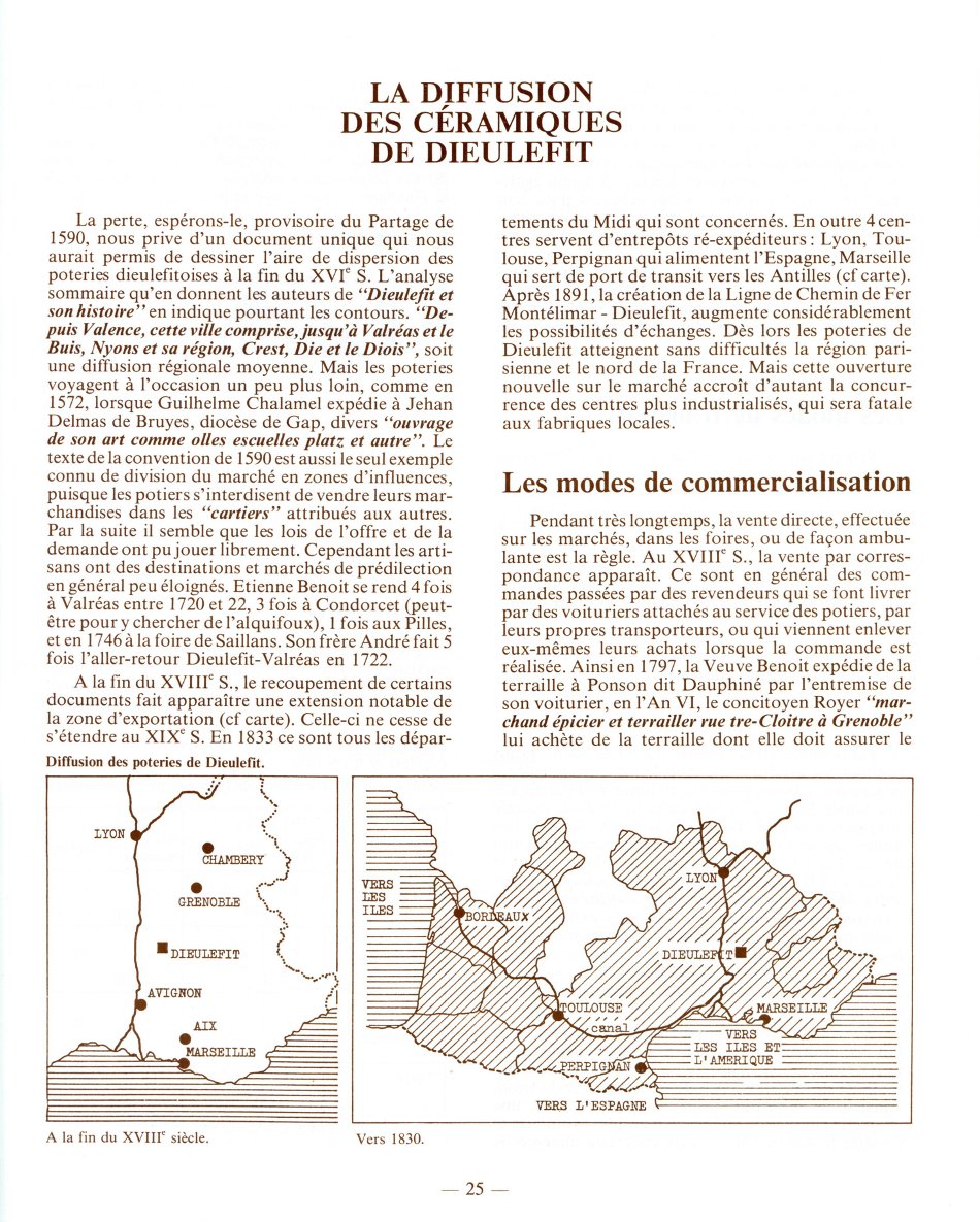 La diffusiosn des céramiques de Dieulefit