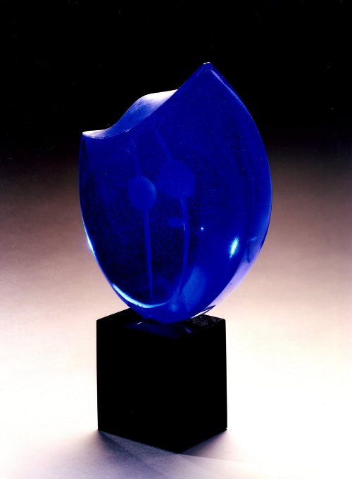 Disque tronqué en cristal de Lucien WERCOLLIER 1999