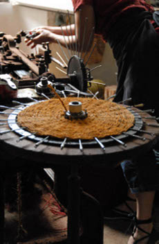 tapis circulaires de fibre de coco tissés en rond avec des machines originales